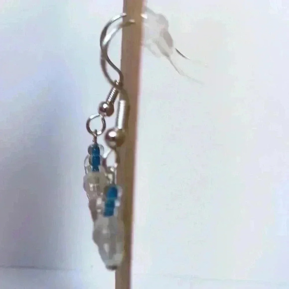 Beautiful 925 silver Iridescent butterfly earrings - Picture 2 of 3